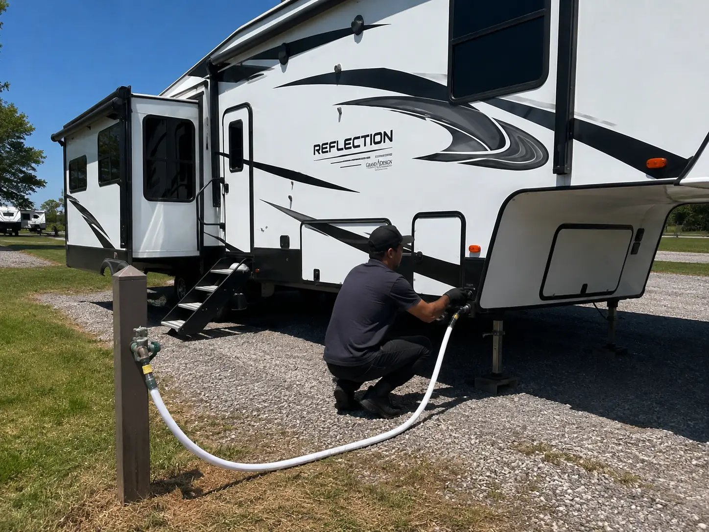 Mobile RV Plumbing Repair Service Louisville Kentucky Mobile RV leak repair technician near Bernheim Forest Louisville KY