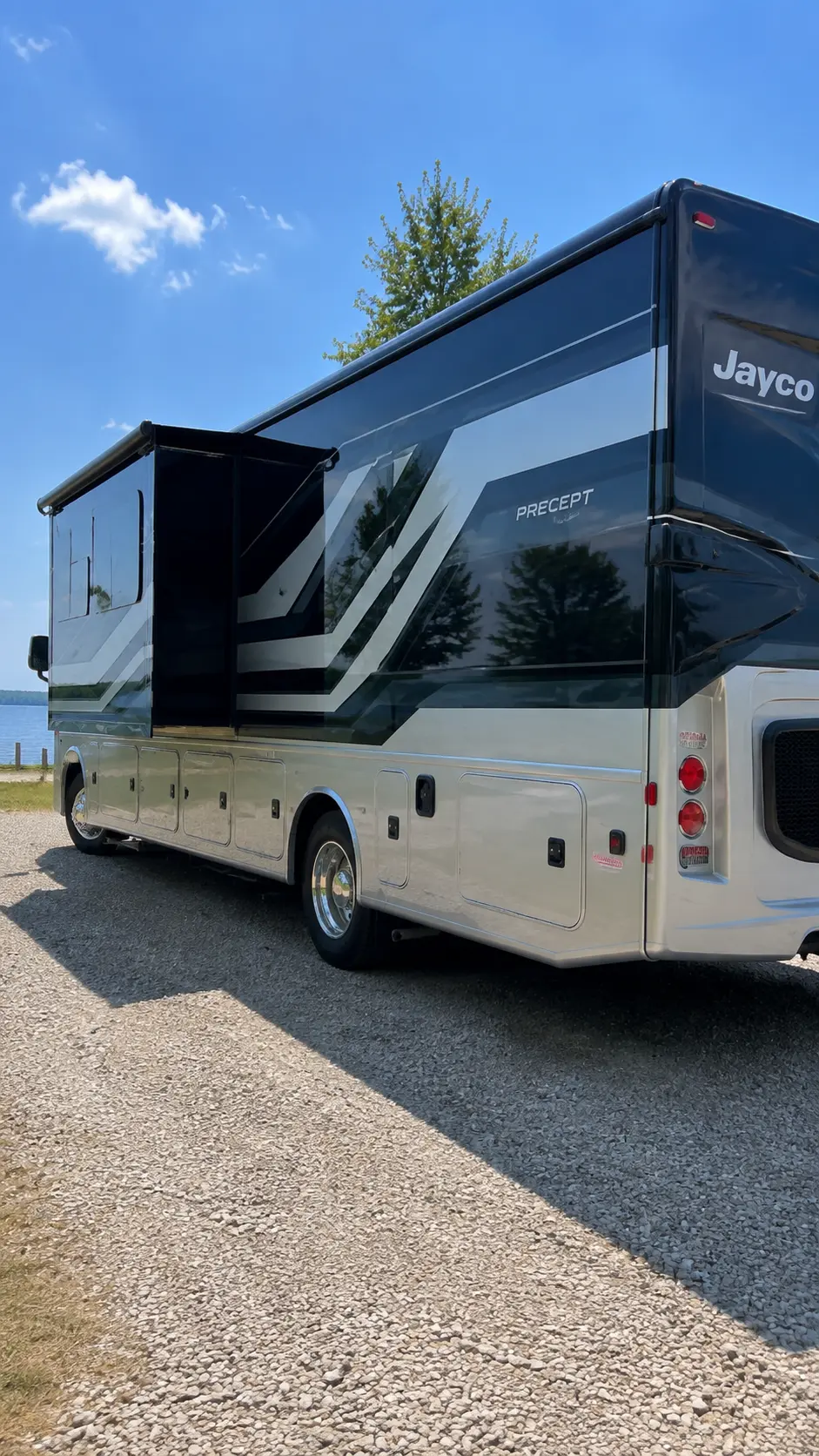 RV slide-out repair technician adjusting mechanism in Louisville KY